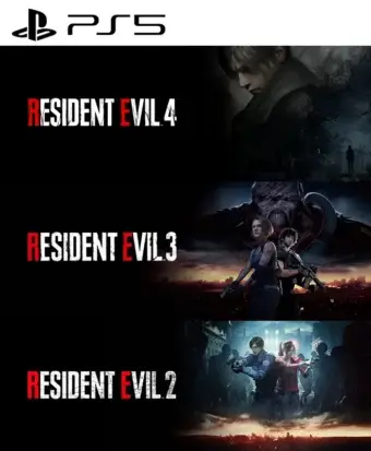 3 Juegos en 1 RESIDENT EVIL 2 mas RESIDENT EVIL 3 mas Resident Evil 4 PS5