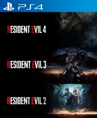 3 Juegos en 1 RESIDENT EVIL 2 mas RESIDENT EVIL 3 mas Resident Evil 4 PS4